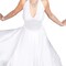 Screen Goddess Costume Women Large White Lycra Flared Skirt Dress